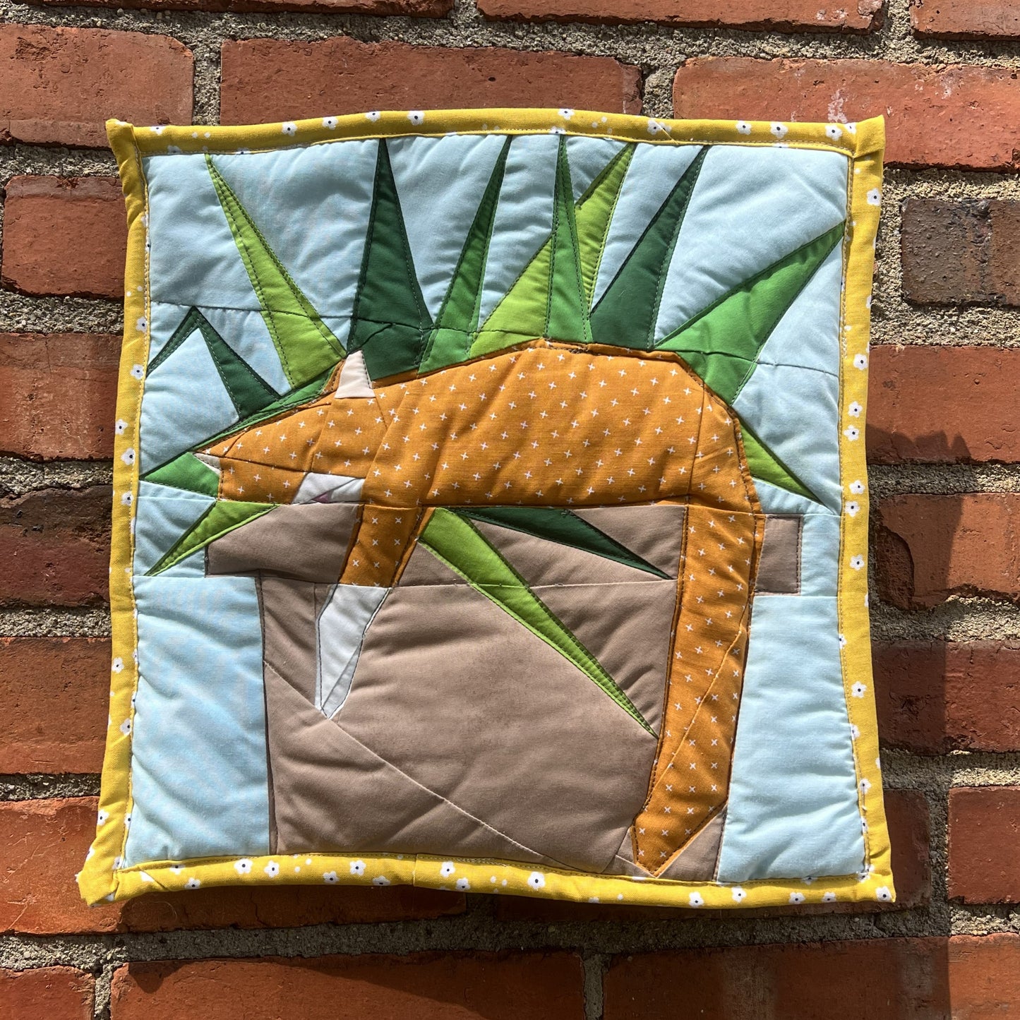 'Plant Napper' Quilted Wall Hanging