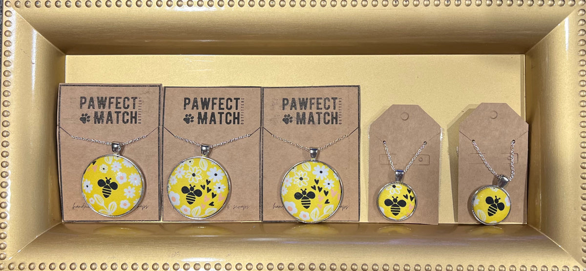 Fabric Button Necklace