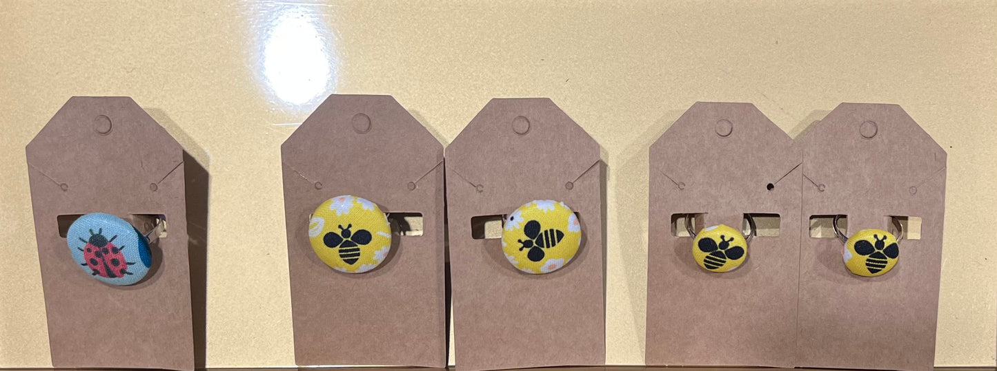 Fabric Button Ring