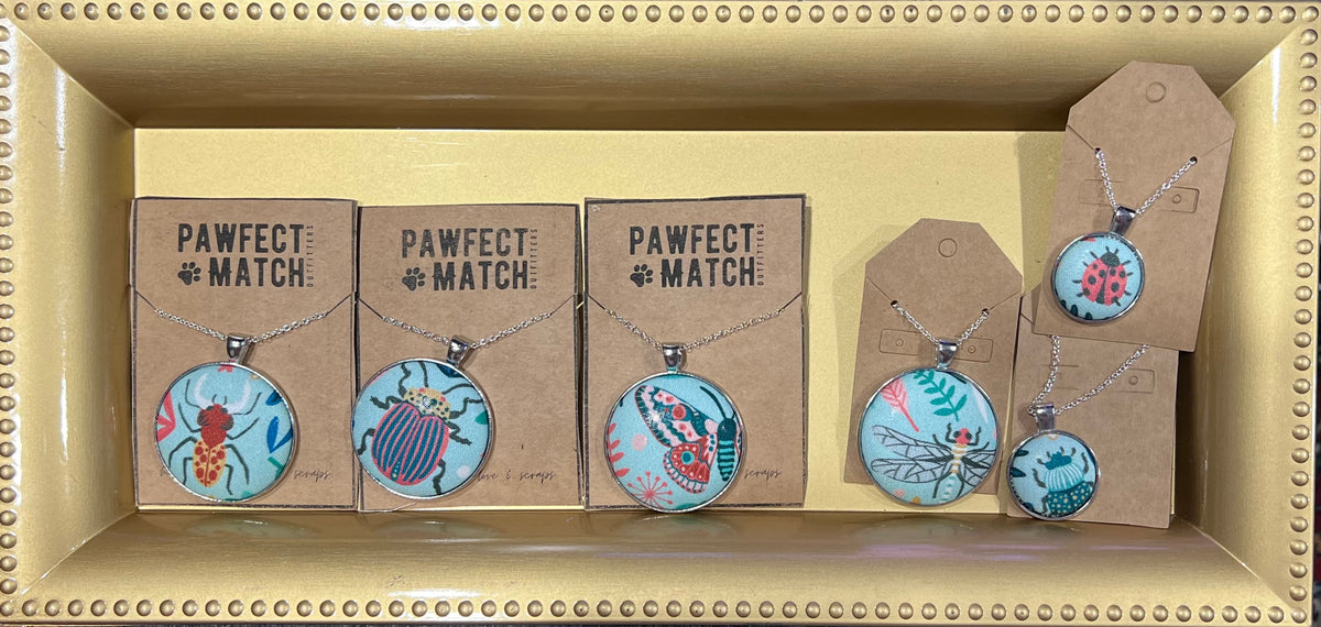 Fabric Button Necklace