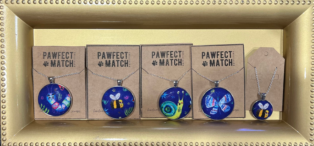 Fabric Button Necklace