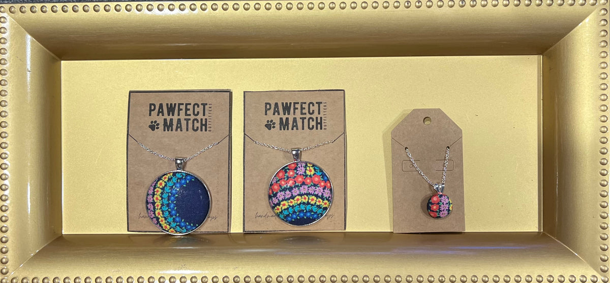 Fabric Button Necklace