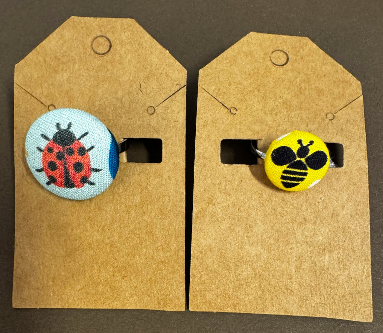 Fabric Button Ring