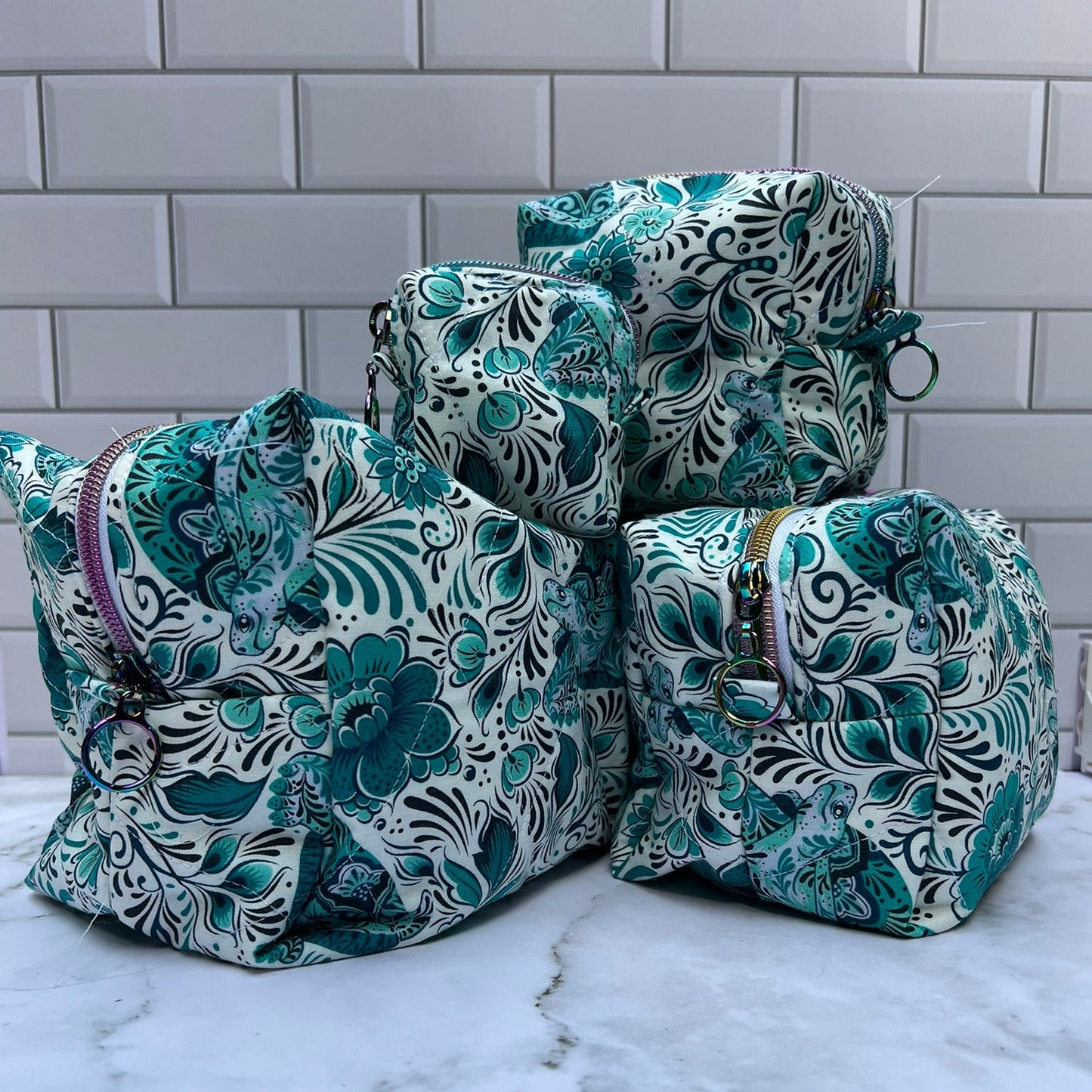 Quilted Travel Pouch Set