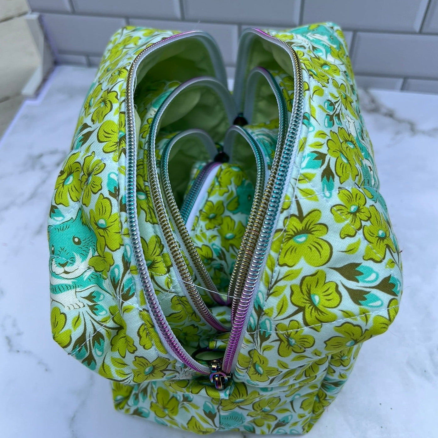 Quilted Travel Pouch Set