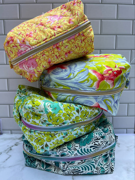Quilted Travel Pouch Set