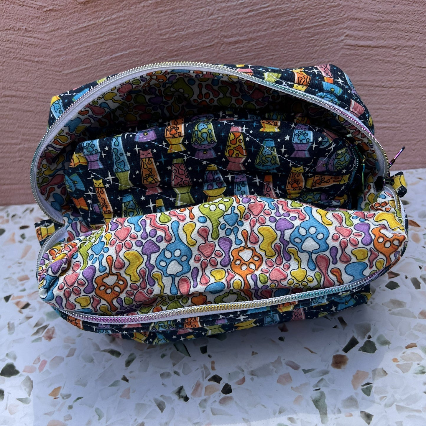 Quilted Travel Pouch Set