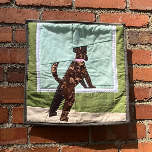 'Home Soon, Puppy!' Quilted Wall Hanging